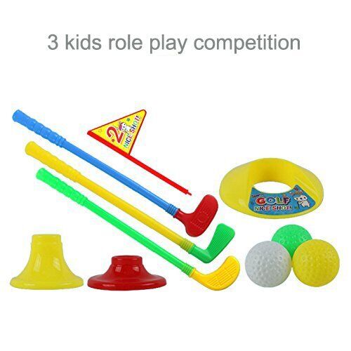 Kunststoff Golfschläger, pädagogisches Golfspielzeug Sets für Kleinkinder Kinder, robust & - Bild 5 von 7