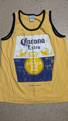 Officially Licensed CORONA EXTRA Tank Top Beer CANCUN MEXICO VINTAGE