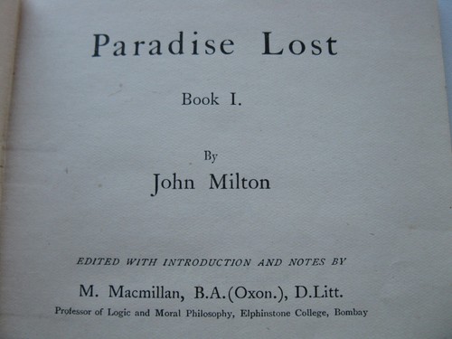 MILTON'S PARADISE LOST (BOOK 1) HARD COVER 1908 EDITION - Picture 2 of 7
