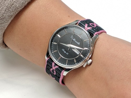 Correa de reloj de concientización sobre el cáncer de mama cinta rosa 20 mm ¡fácil de encajar! - Imagen 7 de 9