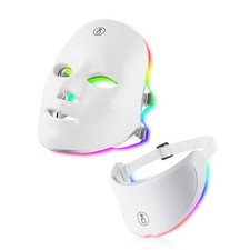 7 Colors Led Facial Mask With Neck Red Light Therapy Mask For Skin Tightening L