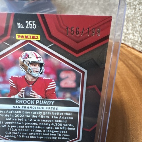 2024 Panini Mosaic Brock Purdy National Pride Orange Mosaic Prizm 156/199 - Picture 3 of 3