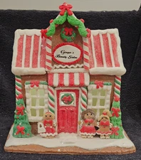 Valerie Parr Hill Ginger’s Beauty Salon LED Lighted Claydough Christmas House