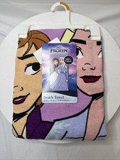 Disney Frozen Beach Towel - 100% Cotton - 28 x 58 inches - Elsa & Anna