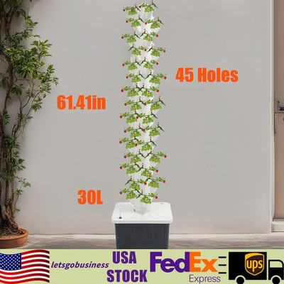 Vertical 45-Pots Hydroponics Tower Set Hydroponics Growing System Home Gardening