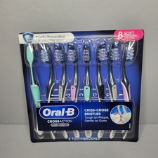 Oral-B Cross Action Pro- Advanced Toothbrush 8-pack SOFT Brush- New