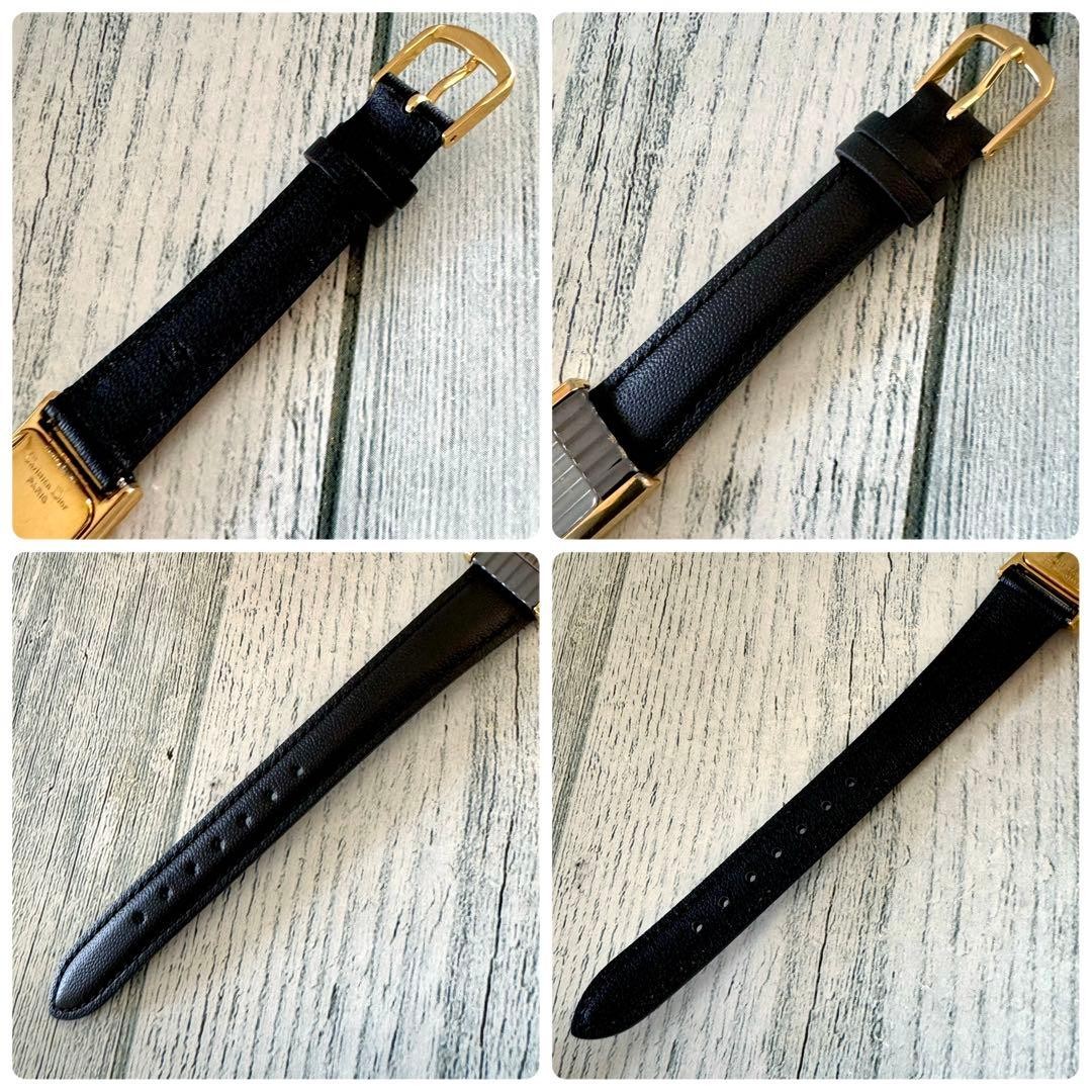 Christian Dior Rectangular Watch Working Black Go… - image 3