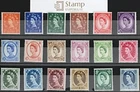 GB Wilding QEII 1952 - 1967 Mixed Set of 18 Wildings Including 11d Brown MNH