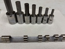 Snap On 1/2” Drive Allen Socket Set 7pc Set 5/16-3/4inch