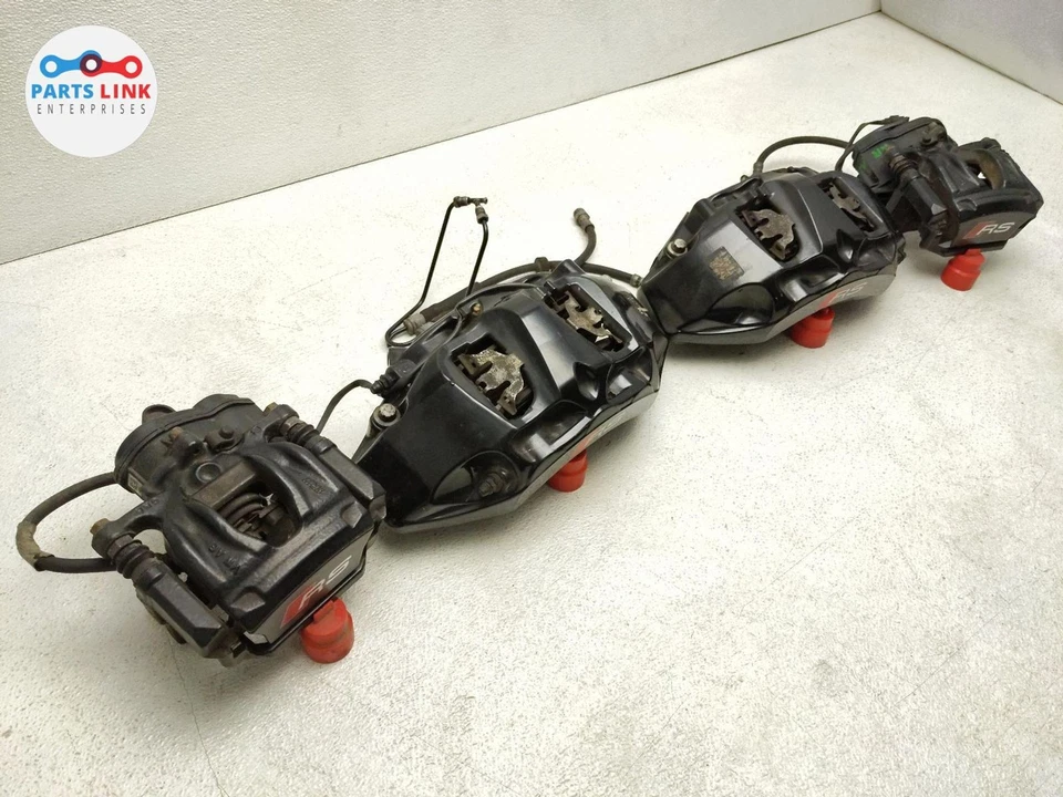 2018-24 AUDI RS5 СУППОРТ ДИСКОВОГО ТОРМОЗА ПЕРЕДНИЙ ЗАДНИЙ ЧЕРНЫЙ НЕКЕРАМИЧЕСКИЙ КОМПЛЕКТ В СБОРЕ B9 - Изображение 4 из 4