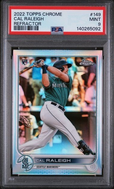2022 Topps Chrome - Cal Raleigh #149 Refractor (RC) - PSA 9