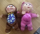 CPK cabbage patch kids babies Lot Of 2 Monkey And Stripe Kitty