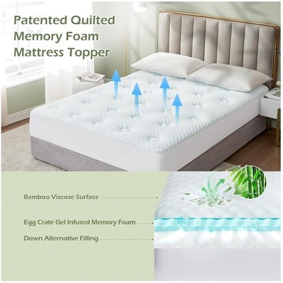 Breathable Queen Mattress Topper, Orthopedic Support
