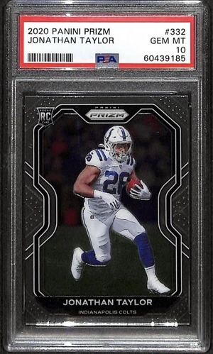 2020 Panini Prizm Jonathan Taylor Rookie RC #332 PSA 10 GEM MT Colts