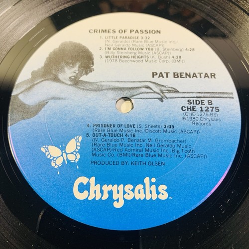 Pat Benatar Crimes of Passion 1980 Chrysalis CHE 1275 Hard Rock Vinyl LP Hype - Picture 8 of 9