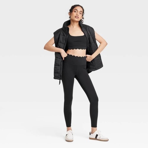 JoyLab Damen Seamless High Rise 7/8 Leggings Schwarz Größe XS