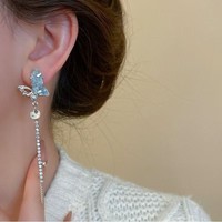 Rosa-Blaue Schmetterling Ohrstecker FüR Damen Eleganter Modeschmuck