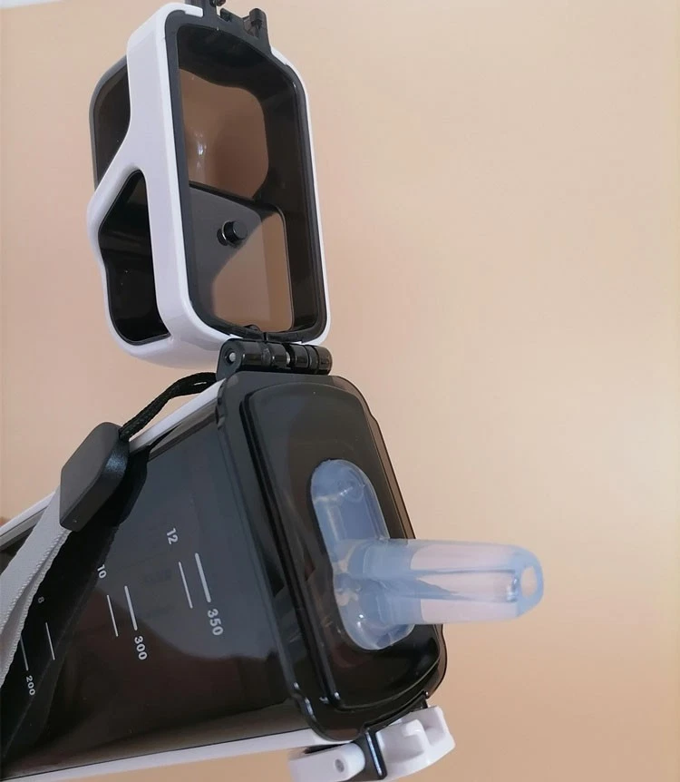 【CLEARANCE】PINKAH Square Sippy Portable Water Bottle 350ml With Carrying Rope - Image 2 of 4