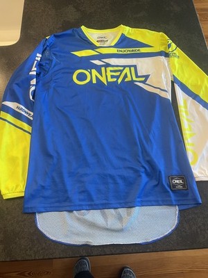 O'Neal Motocross Hardwear Rizer  Element Jersey Blue Yellow Men s XL USED 
