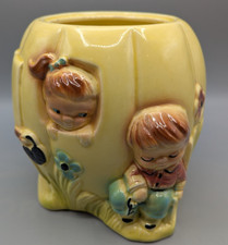 VINTAGE PETER PETER PUMPKIN EATER COOKIE JAR RRP CO 1502 ROSEVILLE OH NO LID