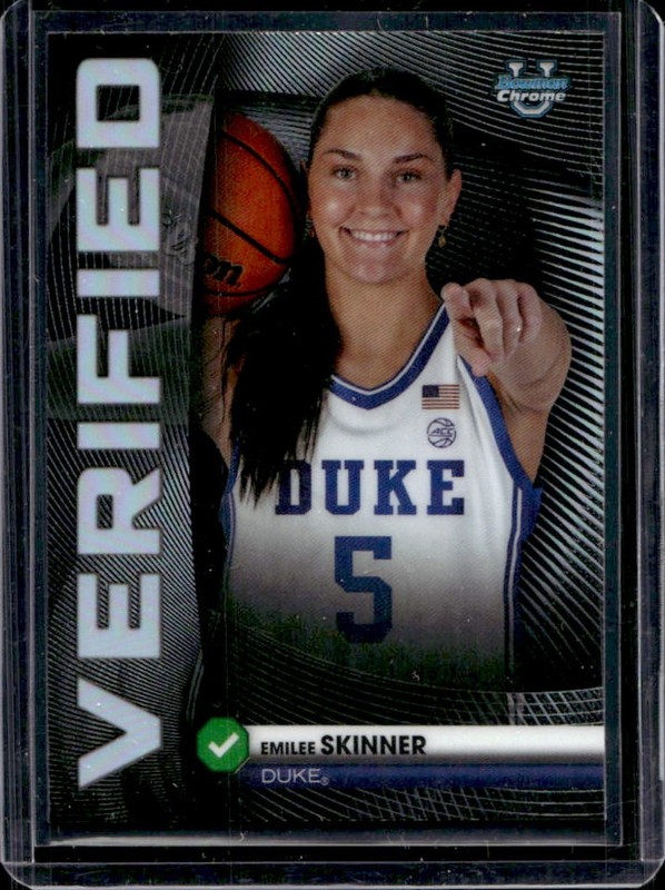 2025-26 Bowman Emilee Skinner Chrome Verified Refractor #BV-4 Duke Blue Devils