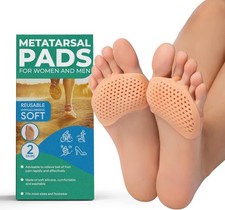 4  Pack Gel Metatarsal Foot Pads  Ball of Foot Cushions for Pain  Neuroma Relief