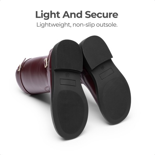 Mädchen Mode Kniehohe Reitstiefel Seitlicher Reißverschluss für kleine große Kinder Kleinkinder - Bild 37 von 38