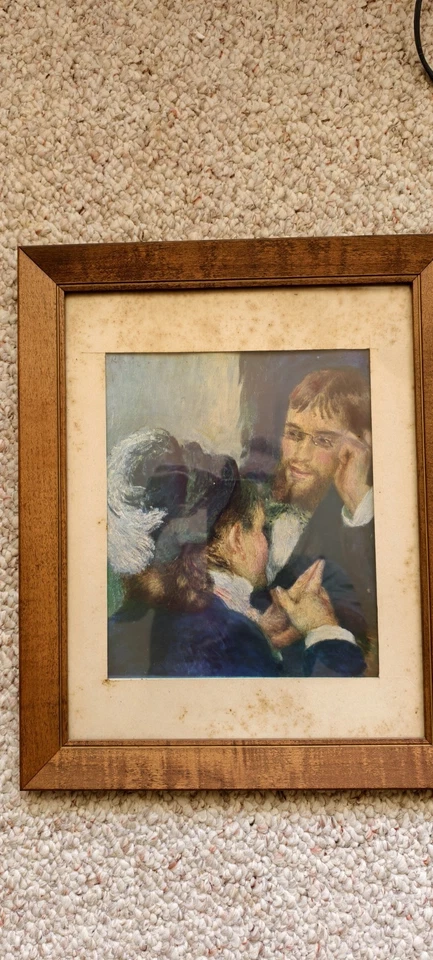 Pierre-Auguste Renoir 签名油画帆布 16x24 印象派... — 第 2/3 张图片