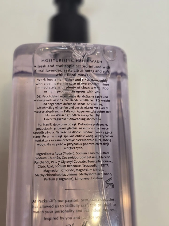 Увлажняющая ручная стирка Pecksniff's Lavender & Apple Blossom - Изображение 3 из 4