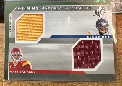 2013 SPx Winning Combos Dual Jerseys #WCBS Matt Barkley Geno Smith RC Card /225