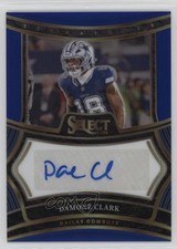 2024 Panini Select Signatures Blue Prizm 147/149 Damone Clark #SP-DCK Auto rw6