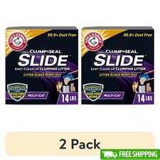 Clump Seal SLIDE Easy Clean-Up Cat Litter Odor Control Non-Stick Dust Free 14lb