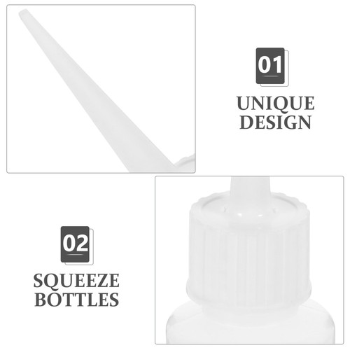 20Pcs 50ml White Plastic Squeeze Bottles for Glue Dispense Craft DIY Projects - Bild 12 von 12
