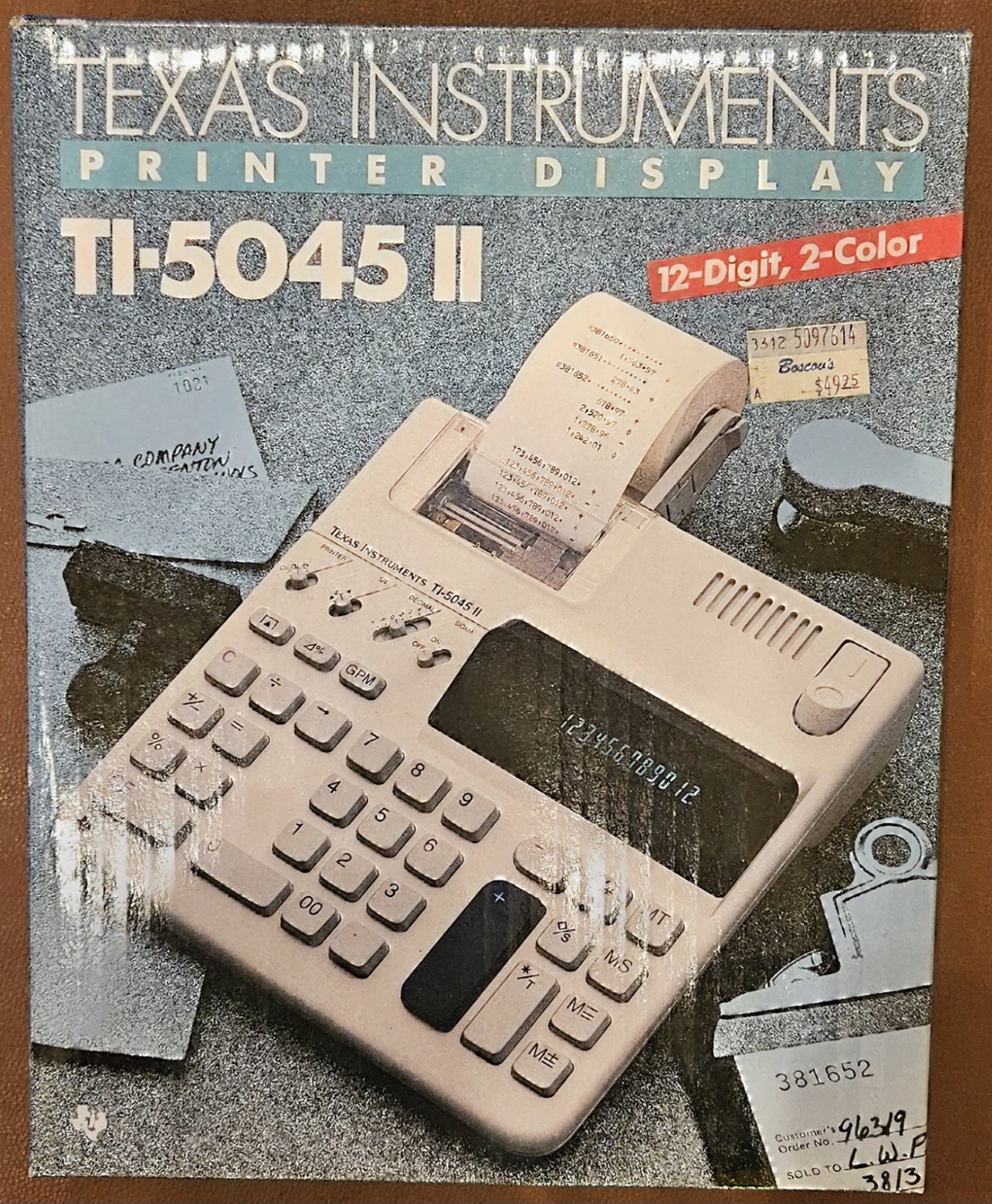 TI-5045 II Texas Instruments Printer Display 2 Color Desktop Calculator Working
