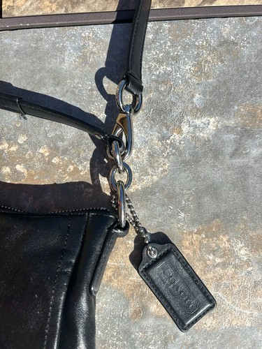 Coach #F22304 Kristen schwarz Leder Doppelreißverschluss Umhängetasche $ 428 Einzelhandel - Bild 8 von 21