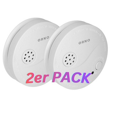 2x Rauchmelder mit 9V Batterie Feuermelder-Set 10 Jahres Sensor 85dB EN 14604
