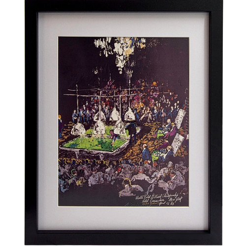 LEROY NEIMAN Worlds Pocket Billiards Championship Plate Signed Vintage Art Print
