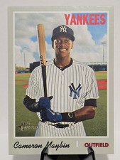 2019 Topps Heritage #710 Cameron Maybin SP Short Print New York Yankees