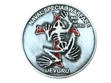 DEVGRU Naval Special Warfare Challenge Coin - design rana teschio stile bufalo 6C