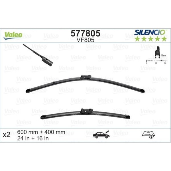 Valeo Scheibenwischer Vorne FüR Skoda Fabia III Kombi NJ5 NJ3 Peugeot 308 F4-image