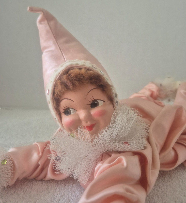 Pixie Vintage Satin Bed/Pillow Doll