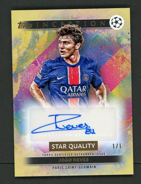 2024-25 Topps Inception UEFA CC Joao Neves Star Quality Auto Gold #1/1