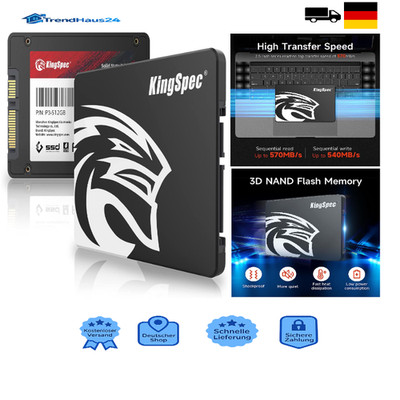 KingSpec 512GB SSD 2,5 Zoll SATA 3 interne Festplatte