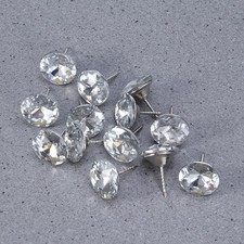 100 Pcs Furniture Decorative Tacks Crystal Buttons for Headboard