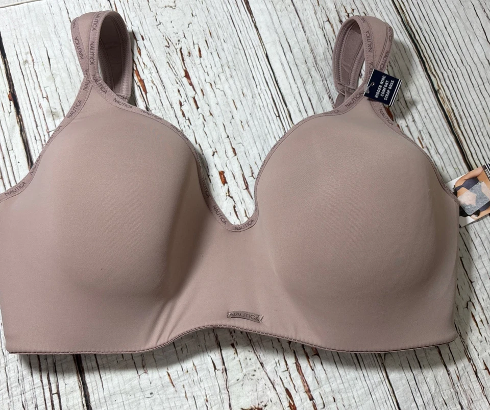 Sujetador Nautica Talla 40DD Desnudo Con Aros Cobertura Completa Correas Ajustables Forradas NUEVO Foto 2 de 4