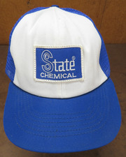 VTG State Chemical Patch Blue white USA Logo trucker cap hat