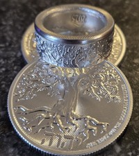 2025 Niue 1 Ounce 2 Tree of Life Coin Ring 999 Silver You Pick Sz. 8-13 Hebrew