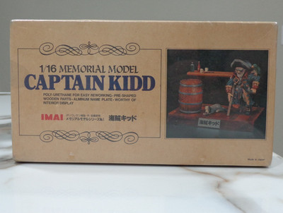 RARE 1984 FACTORY SEALED NEW IMAI 1/16 MEMORIAL MODEL ''CAPTAIN KIDD'' DIORAMA KIT