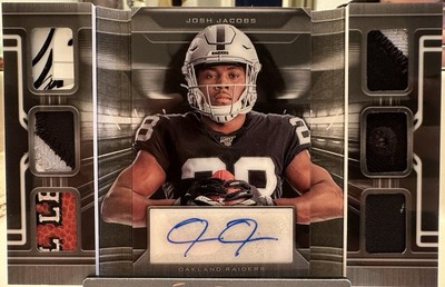 2019 Panini Playbook Josh Jacobs Rookie Signatures Locker Booklet /5 AUTO RC RPA