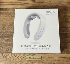 NIPLUX NECK RELAX EMS Heat Neck Massager Care Device White Portable Japan New